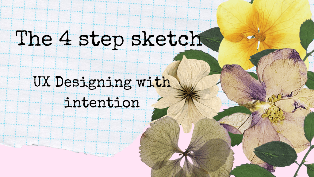 The 4 step sketch: UX Designing with&nbsp;intention